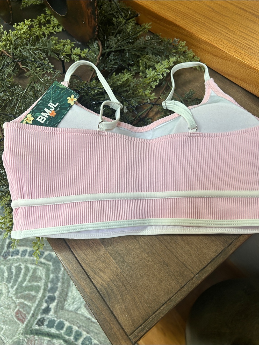 BMJL Pink Ribbed bikini Set medium NEW! - Picture 7 of 9